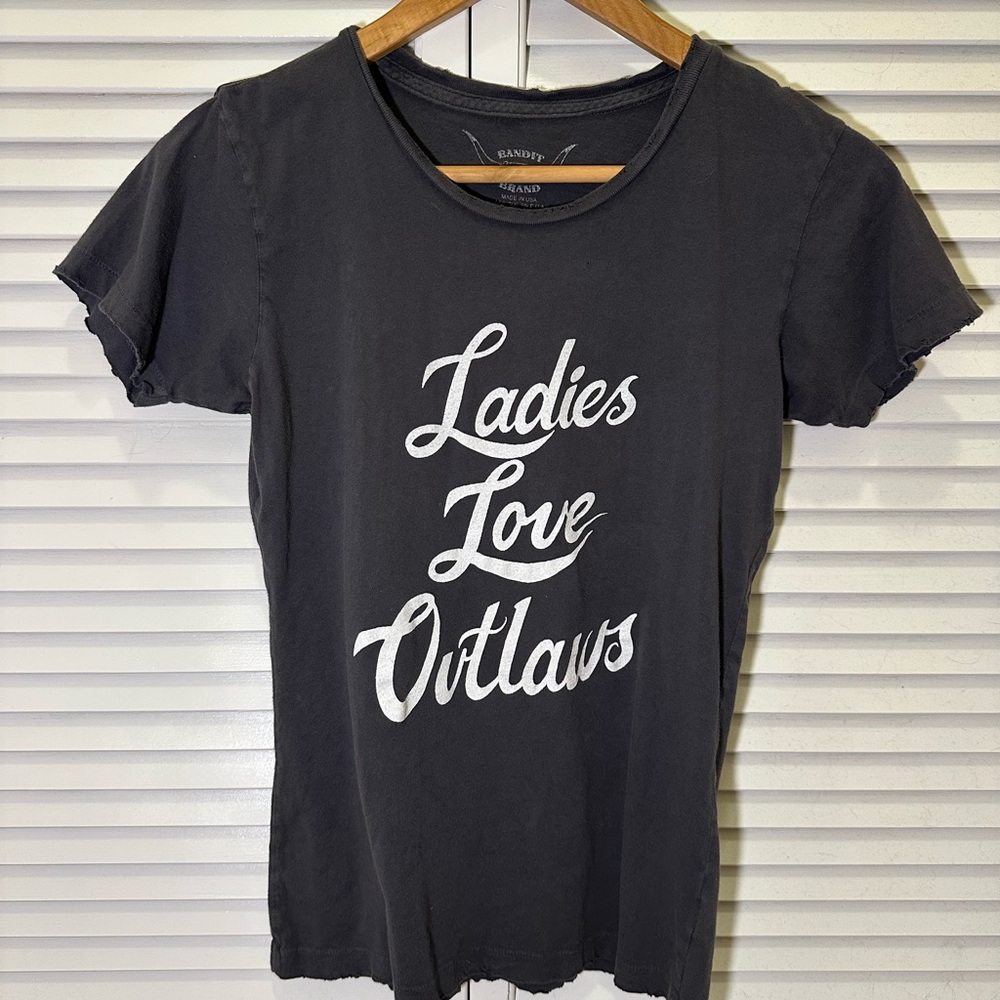 Ladies Love Outlaws Black T-Shirt